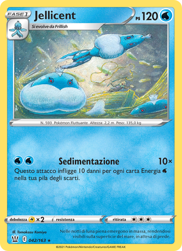 Jellicent 042/183 — Battle Styles (Italian Pokémon TCG card)