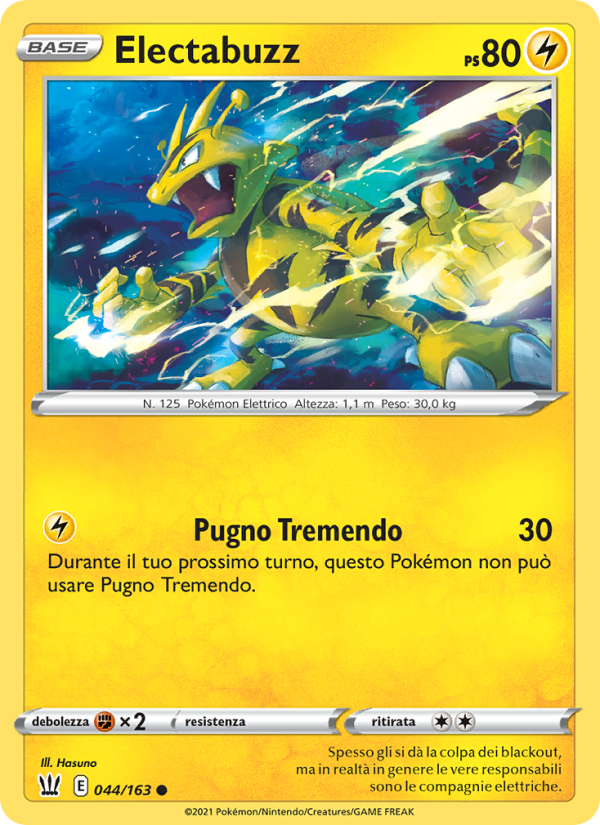 Electabuzz 044/183 — Battle Styles (Italian Pokémon TCG card)