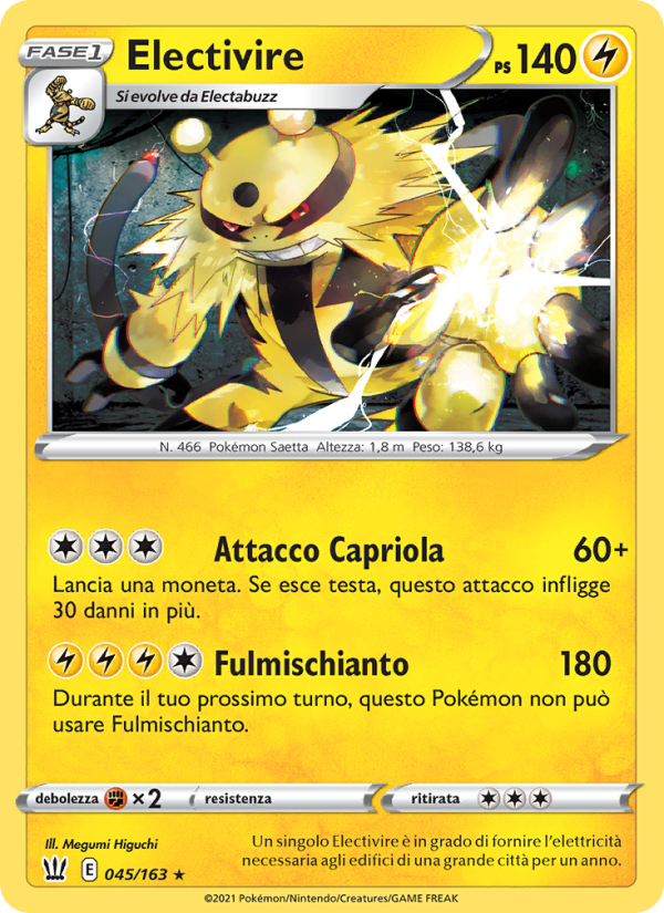 Electivire 045/183 — Battle Styles (Italian Pokémon TCG card)