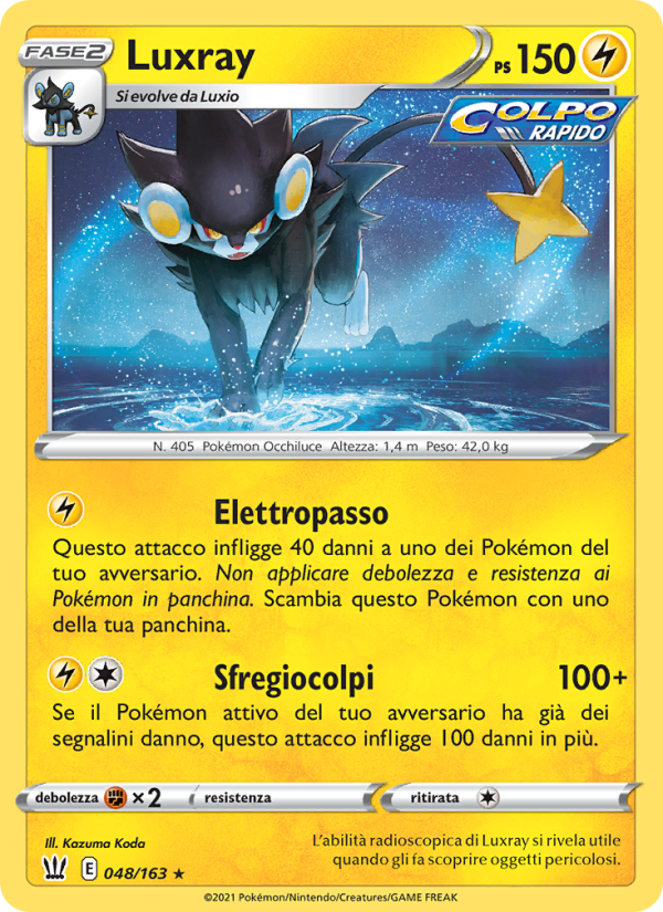 Luxray 048/183 — Battle Styles (Italian Pokémon TCG card)