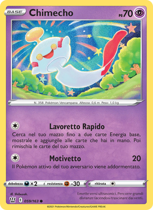 Chimecho 059/183 — Battle Styles (Italian Pokémon TCG card)