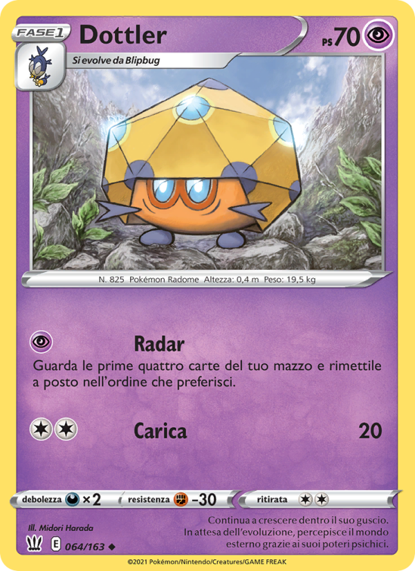 Dottler 064/183 — Battle Styles (Italian Pokémon TCG card)