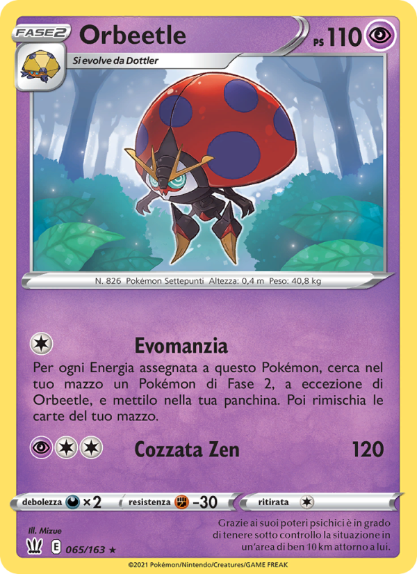 Orbeetle 065/183 — Battle Styles (Italian Pokémon TCG card)
