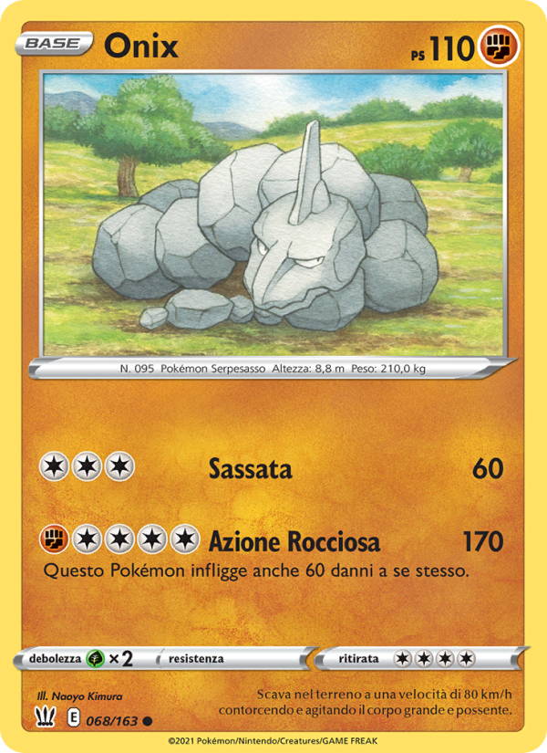 Onix 068/183 — Battle Styles (Italian Pokémon TCG card)