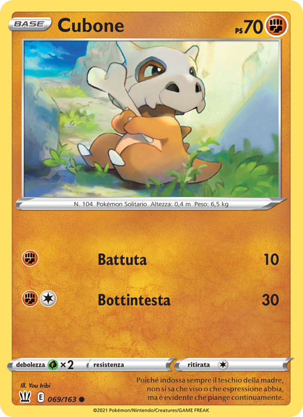 Cubone 069/183 — Battle Styles (Italian Pokémon TCG card)