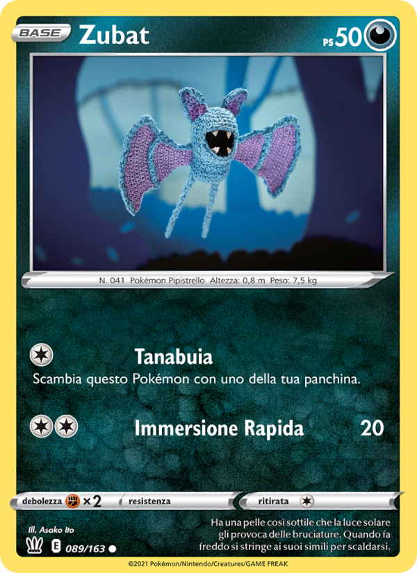 Zubat 089/183 — Battle Styles (Italian Pokémon TCG card)