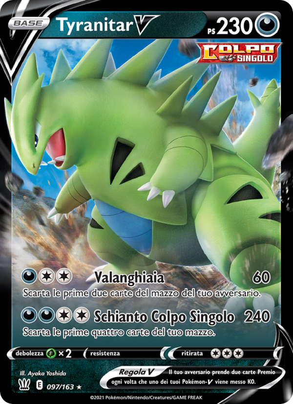 Tyranitar V 097/183 — Battle Styles (Italian Pokémon TCG card)
