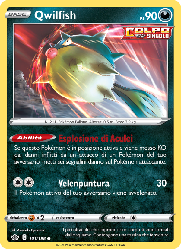 Qwilfish 101/233 — Chilling Reign (Italian Pokémon TCG card)