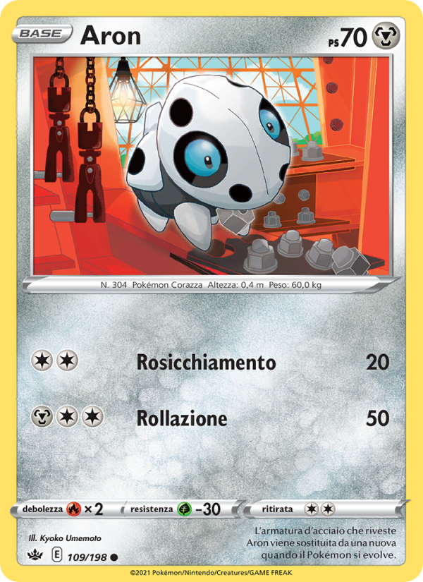 Aron 109/233 — Chilling Reign (Italian Pokémon TCG card)