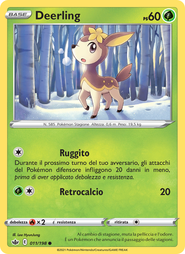 Deerling 011/233 — Chilling Reign (Italian Pokémon TCG card)