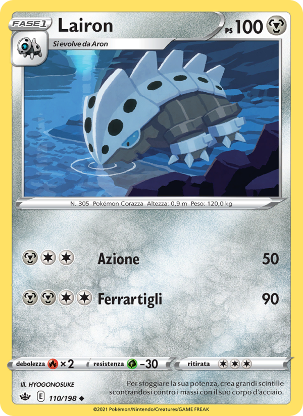 Lairon 110/233 — Chilling Reign (Italian Pokémon TCG card)