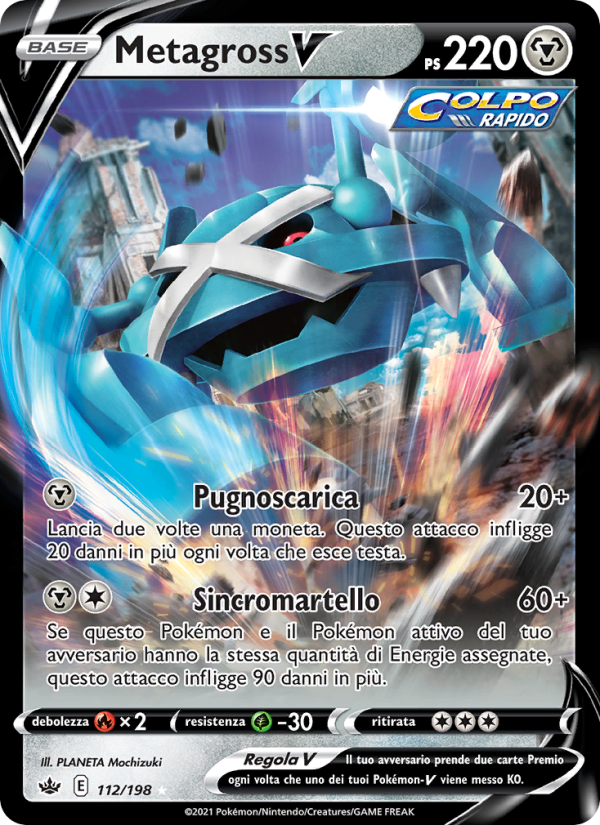 Metagross V 112/233 — Chilling Reign (Italian Pokémon TCG card)