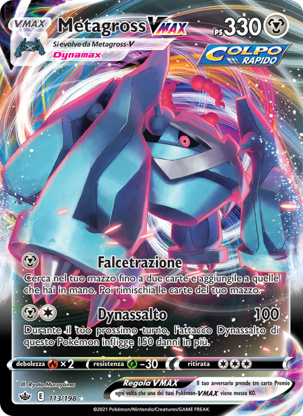 Metagross VMAX 113/233 — Chilling Reign (Italian Pokémon TCG card)