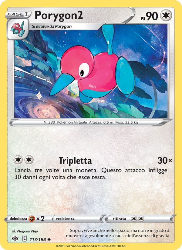 Porygon2 117/233 — Chilling Reign (Italian Pokémon TCG card)