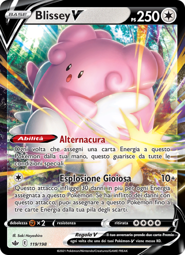 Blissey V 119/233 — Chilling Reign (Italian Pokémon TCG card)