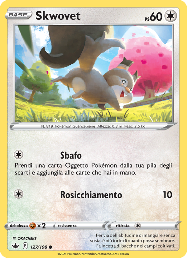 Skwovet 127/233 — Chilling Reign (Italian Pokémon TCG card)