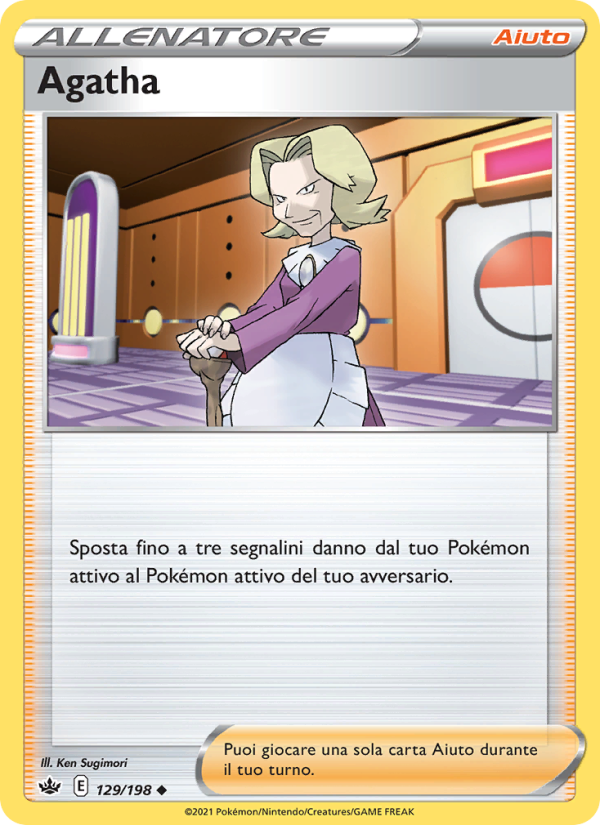 Agatha 129/233 — Chilling Reign (Italian Pokémon TCG card)