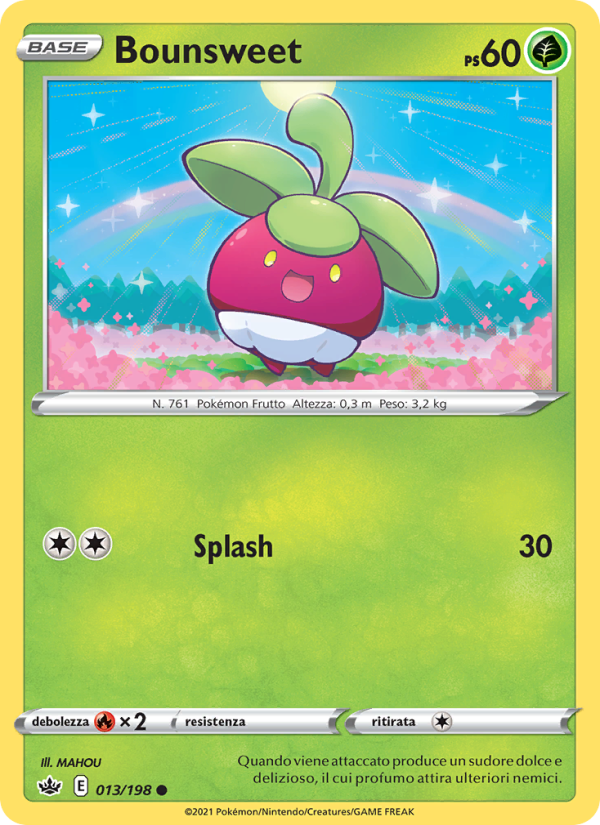 Bounsweet 013/233 — Chilling Reign (Italian Pokémon TCG card)