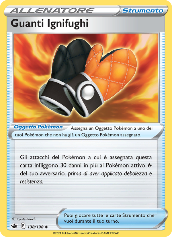 Guanti Ignifughi 138/233 — Chilling Reign (Italian Pokémon TCG card)