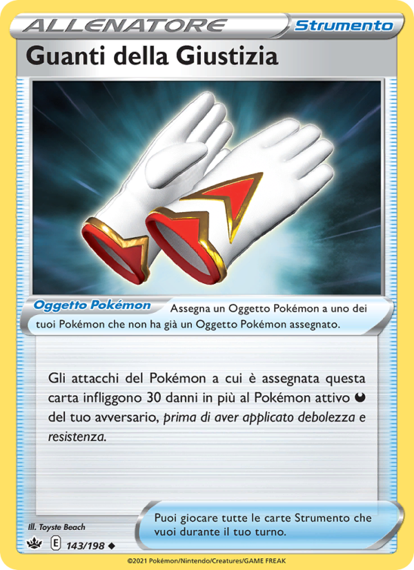 Guanti della Giustizia 143/233 — Chilling Reign (Italian Pokémon TCG card)