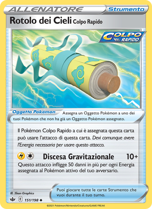 Rotolo dei Cieli Colpo Rapido 151/233 — Chilling Reign (Italian Pokémon TCG card)