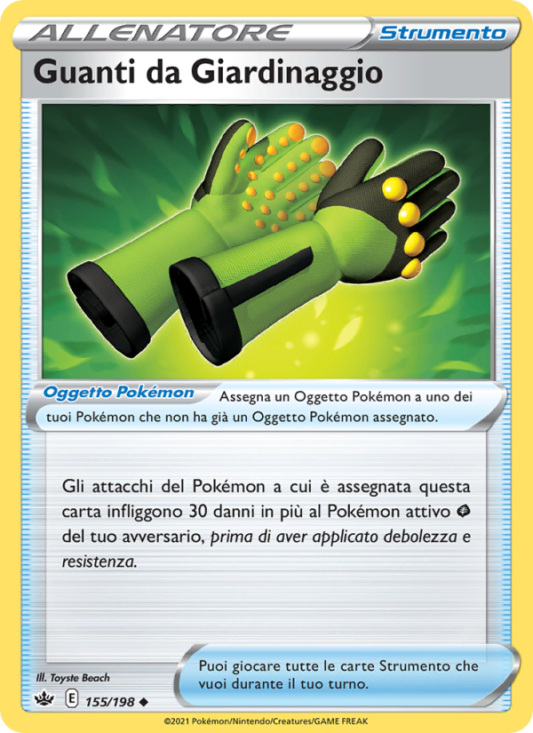 Guanti da Giardinaggio 155/233 — Chilling Reign (Italian Pokémon TCG card)