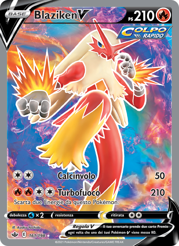 Blaziken V 161/233 — Chilling Reign (Italian Pokémon TCG card)