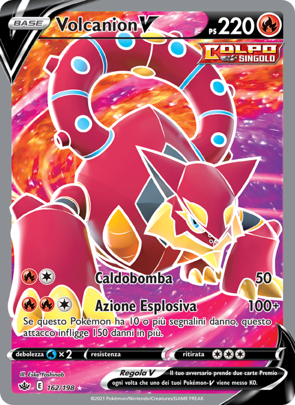 Volcanion V 162/233 — Chilling Reign (Italian Pokémon TCG card)