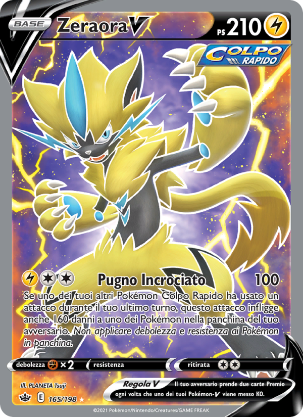 Zeraora V 165/233 — Chilling Reign (Italian Pokémon TCG card)