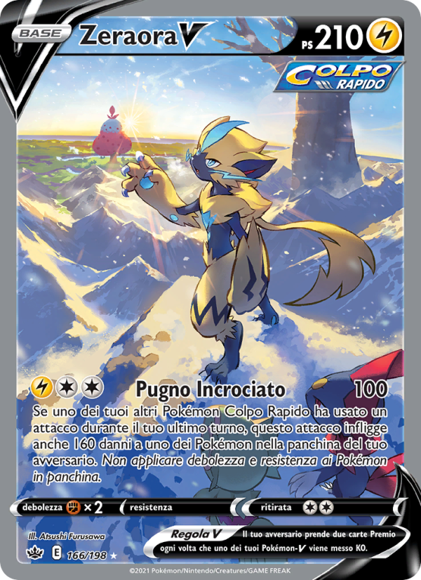 Zeraora V 166/233 — Chilling Reign (Italian Pokémon TCG card)