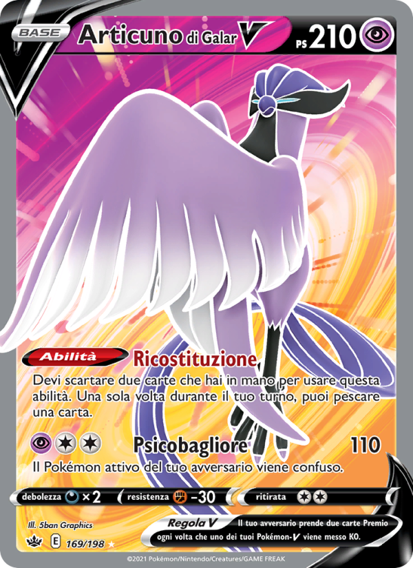 Articuno di Galar V 169/233 — Chilling Reign (Italian Pokémon TCG card)