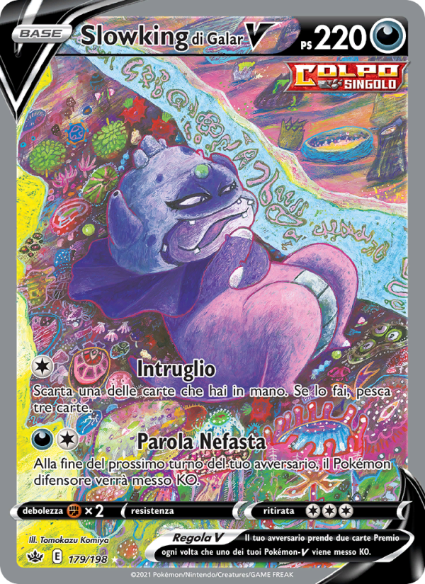 Slowking di Galar V 179/233 — Chilling Reign (Italian Pokémon TCG card)