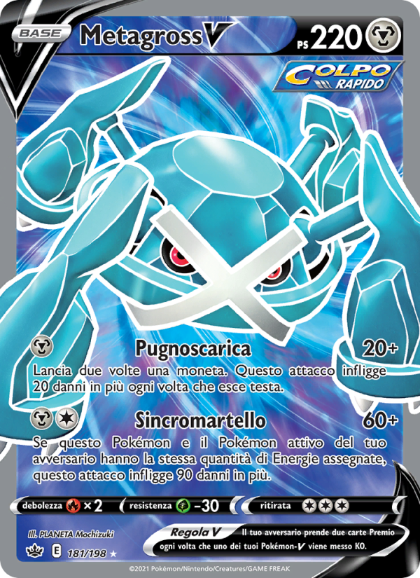 Metagross V 181/233 — Chilling Reign (Italian Pokémon TCG card)