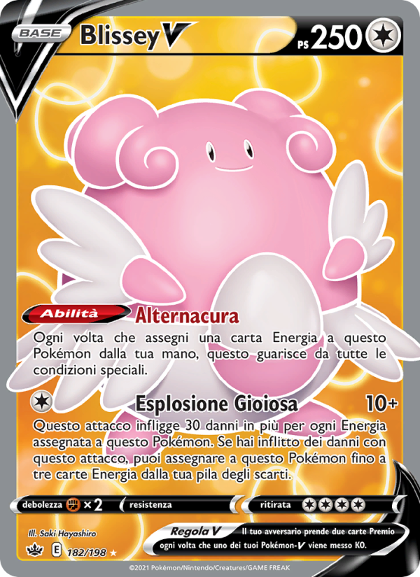 Blissey V 182/233 — Chilling Reign (Italian Pokémon TCG card)