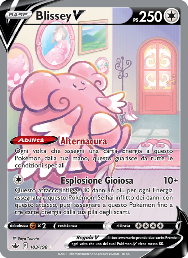 Blissey V 183/233 — Chilling Reign (Italian Pokémon TCG card)