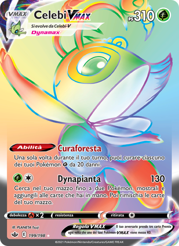 Celebi VMAX 199/233 — Chilling Reign (Italian Pokémon TCG card)