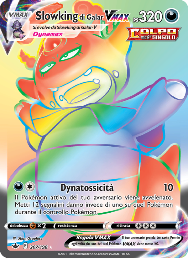 Slowking di Galar VMAX 207/233 — Chilling Reign (Italian Pokémon TCG card)