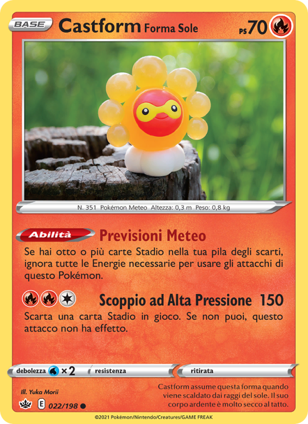 Castform Forma Sole 022/233 — Chilling Reign (Italian Pokémon TCG card)