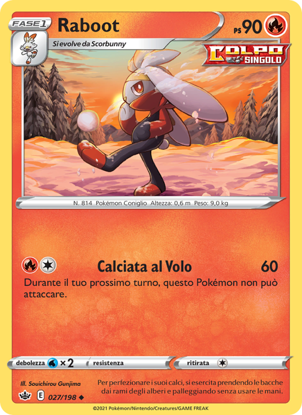 Raboot 027/233 — Chilling Reign (Italian Pokémon TCG card)