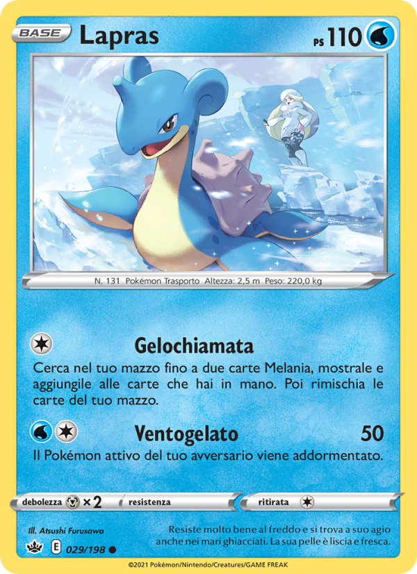 Lapras 029/233 — Chilling Reign (Italian Pokémon TCG card)