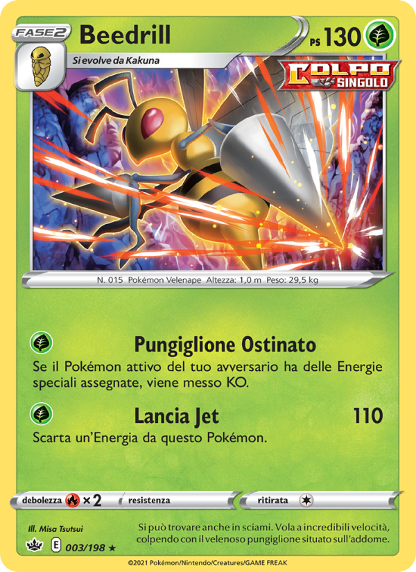 Beedrill 003/233 — Chilling Reign (Italian Pokémon TCG card)