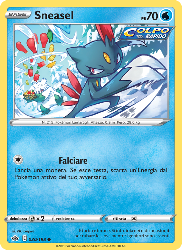 Sneasel 030/233 — Chilling Reign (Italian Pokémon TCG card)