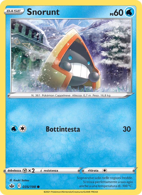 Snorunt 035/233 — Chilling Reign (Italian Pokémon TCG card)