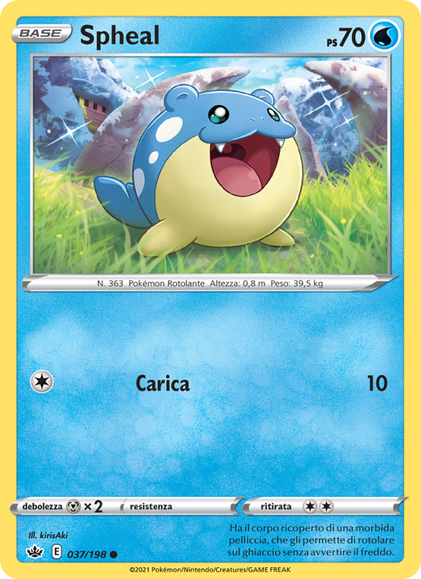 Spheal 037/233 — Chilling Reign (Italian Pokémon TCG card)