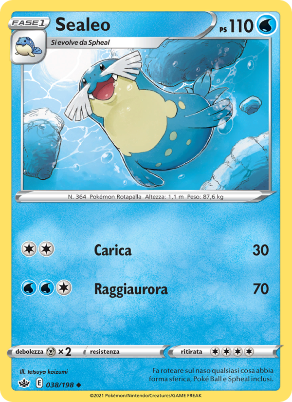 Sealeo 038/233 — Chilling Reign (Italian Pokémon TCG card)