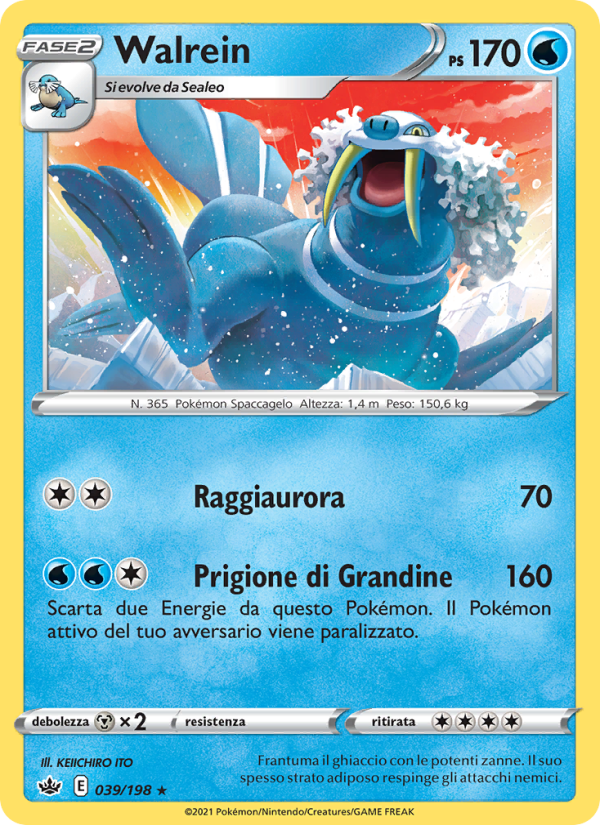 Walrein 039/233 — Chilling Reign (Italian Pokémon TCG card)
