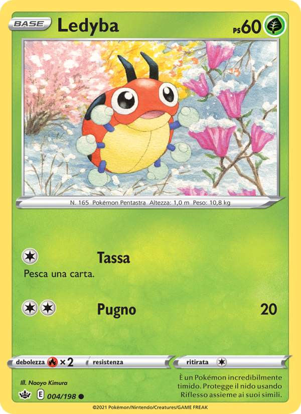 Ledyba 004/233 — Chilling Reign (Italian Pokémon TCG card)