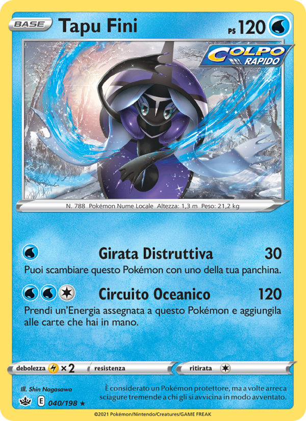 Tapu Fini 040/233 — Chilling Reign (Italian Pokémon TCG card)