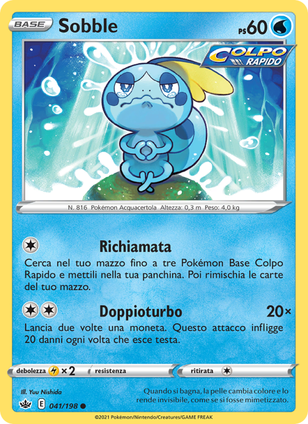 Sobble 041/233 — Chilling Reign (Italian Pokémon TCG card)