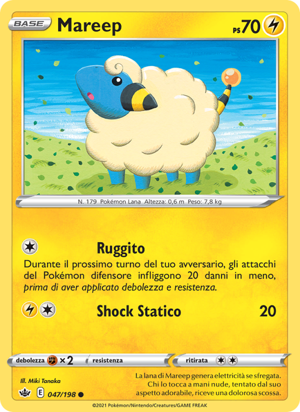 Mareep 047/233 — Chilling Reign (Italian Pokémon TCG card)